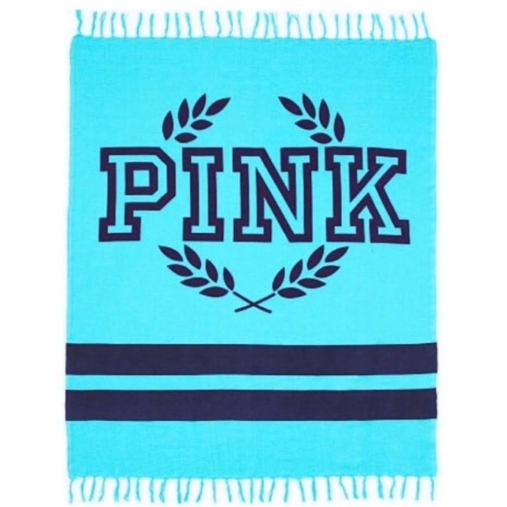 New Victoria’s Secret blanket throw PINK blue blanket festival beach pool campus
